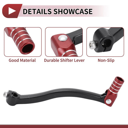 Shifter Lever Folding Black Red Motorcycle for Kayo T6