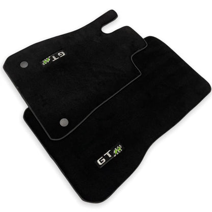 Floor Mats for Mercedes Benz AMG GTR 2015-2022 Black & Green Logo 2 x AutoWin