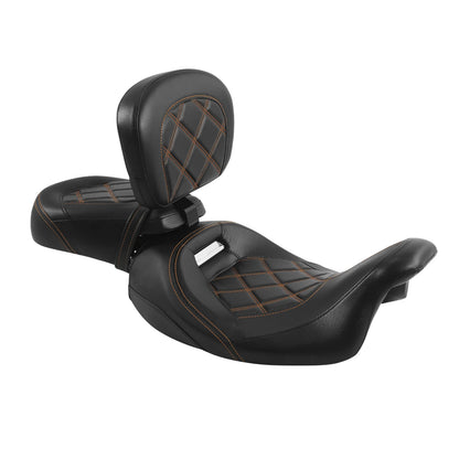 Rider & Passenger Seats Backrest Pad for Harley CVO Road Glide (2009 - 2023)