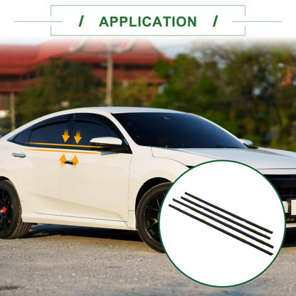 4 x Weatherstrip Window Seal for Honda Civic (2001-2005) Black