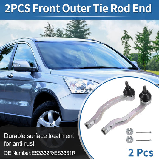 2 x Front Outer Tie Rod End Links for Honda Civic CR-V (2001-2006)