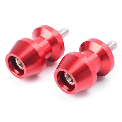 6mm Red Swingarm Spool Sliders for Yamaha R1, XV250, R6, YZF600, FZ6, FZ8