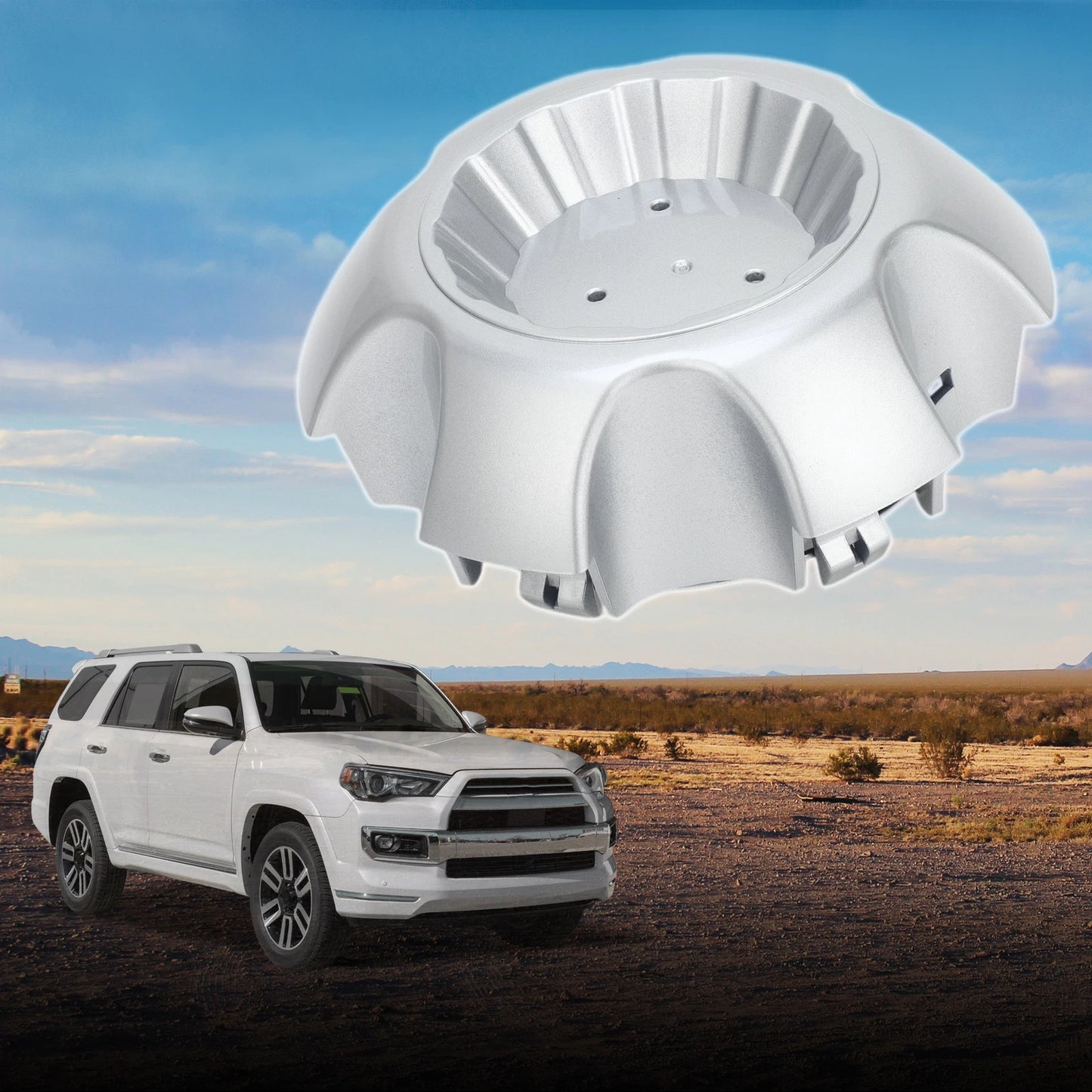 Wheel Center Cap for Toyota 4Runner (2003-2009) Silver Plastic 1 x