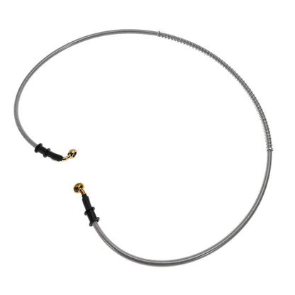 130cm Motorcycle Brake Clutch Oil Hose Line Silver Tone