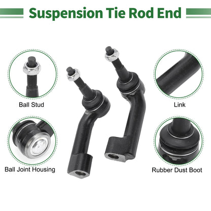 10 x Front Suspension Kit Tie Rod Ends Sway Bar Links for Ford F-150 (2004-2023)