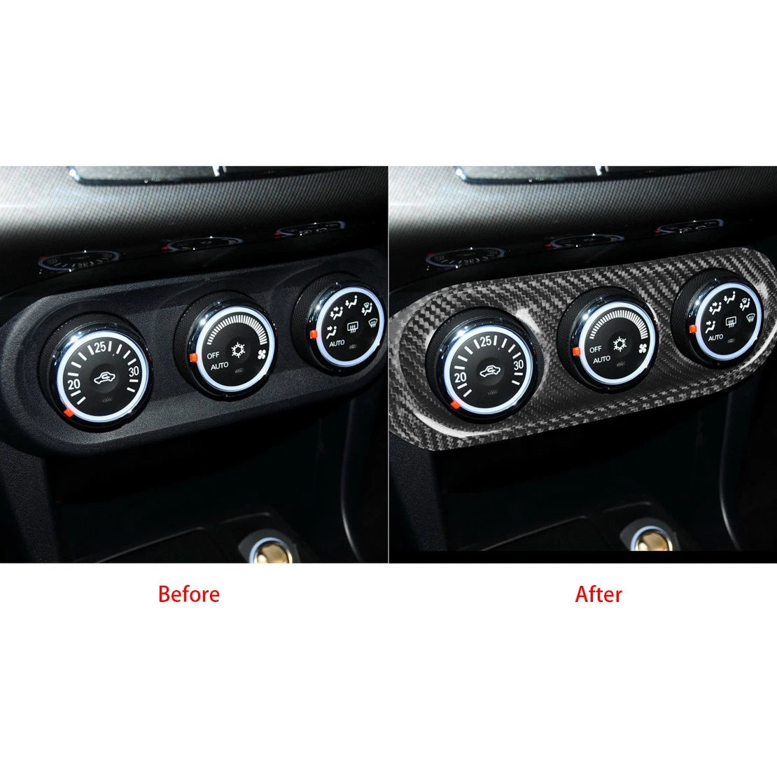 Carbon Fiber AC Panel Cover Trim for Mitsubishi Lancer EVO X (2008-2015)