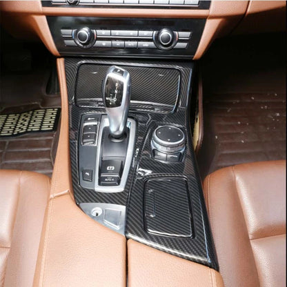 Real Carbon Fiber Console Dash Door Cover Kit for BMW 5 Series F10 F18 2016-22