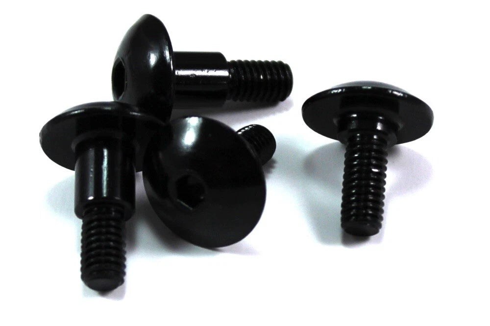 4x Fork Head Bolts Noir Aluminium for Suzuki GSX-R600 R750 (2004–2005)