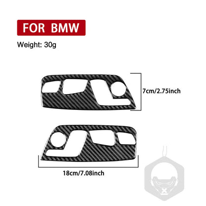 Soft Carbon Fiber Front Seat Adjust Panel Trim for BMW 7 Series G11 2016-2022