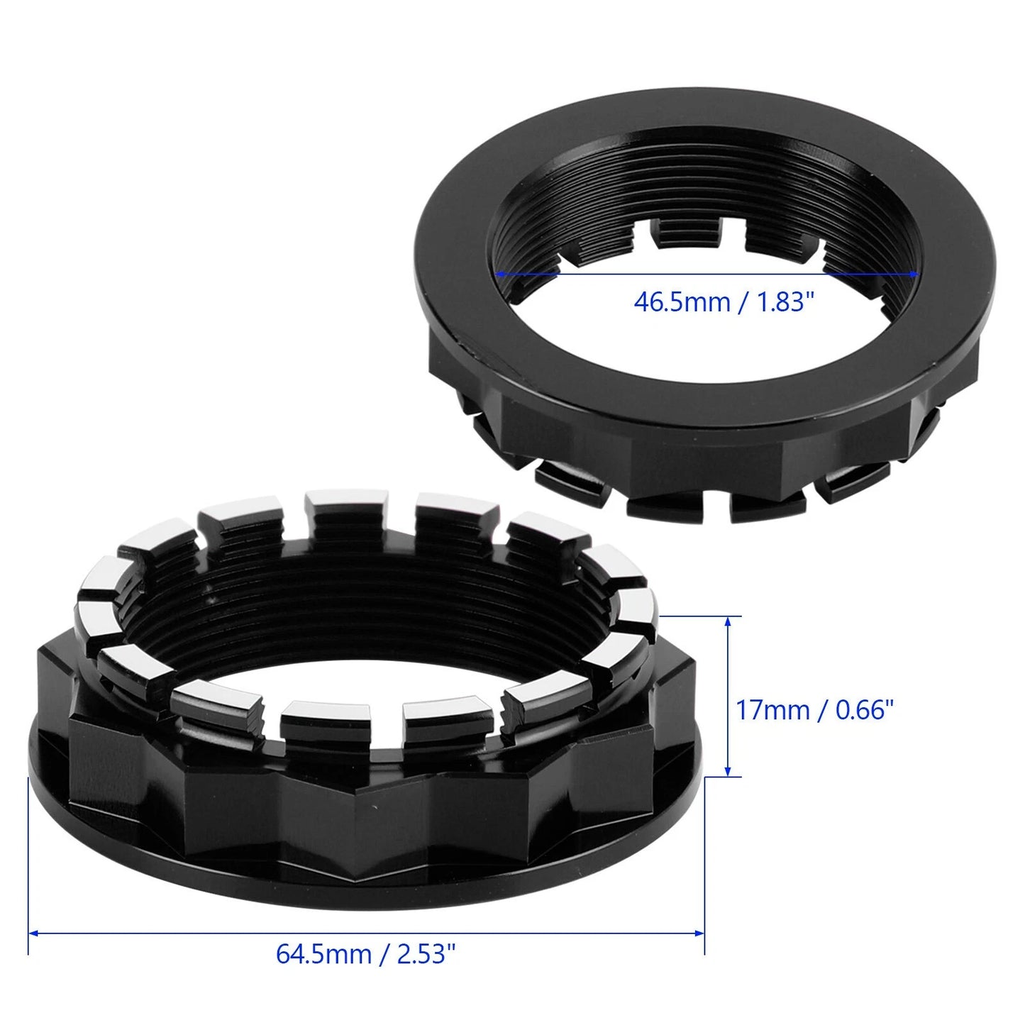 M48 Rear Wheel Lug Nut - Black for Ducati Multistrada 1200-1260 (2010-2020)