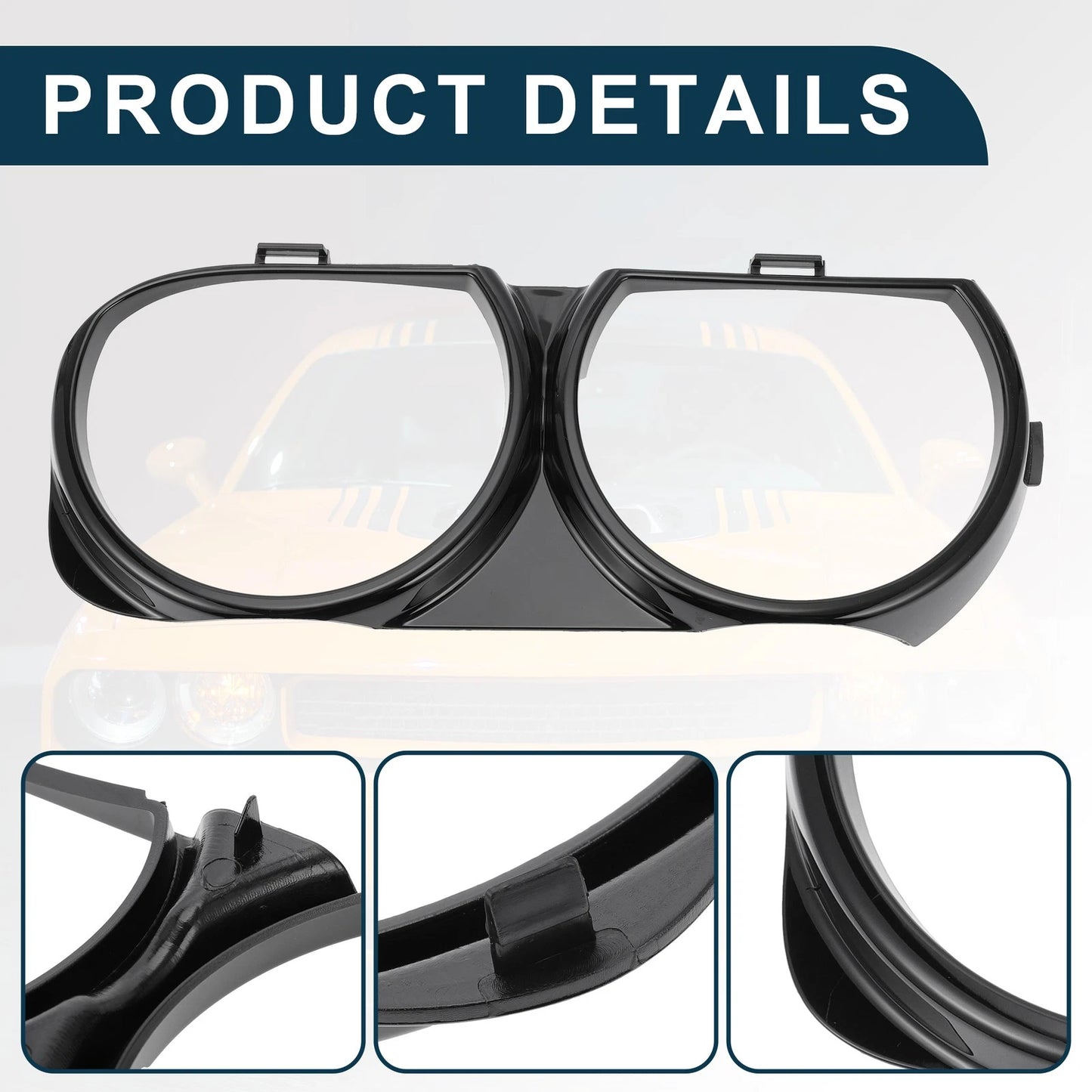 1 Pair Front Headlight Trim Bezel for Dodge Challenger (2008 - 2014)
