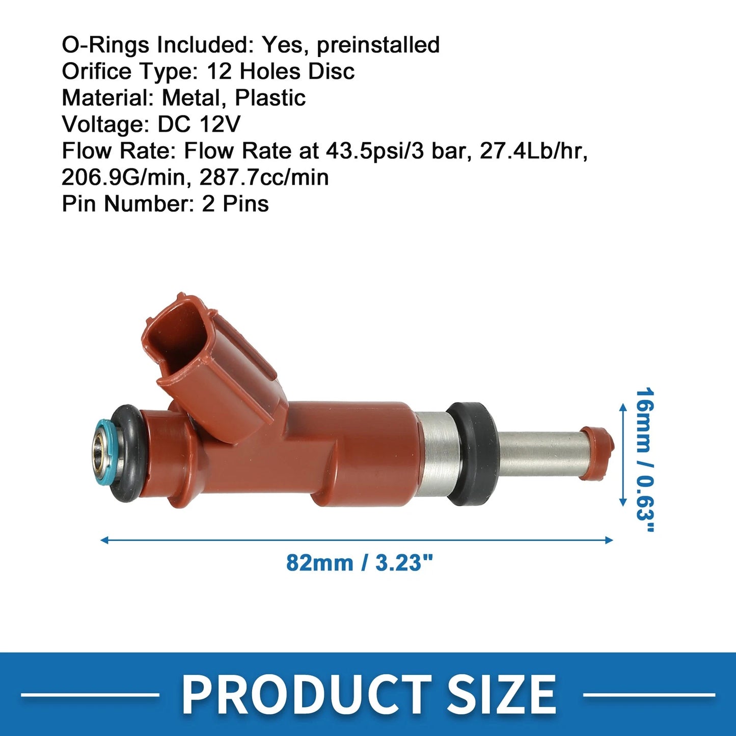 Fuel Injector 6 Pcs for Toyota Camry 2007–2011