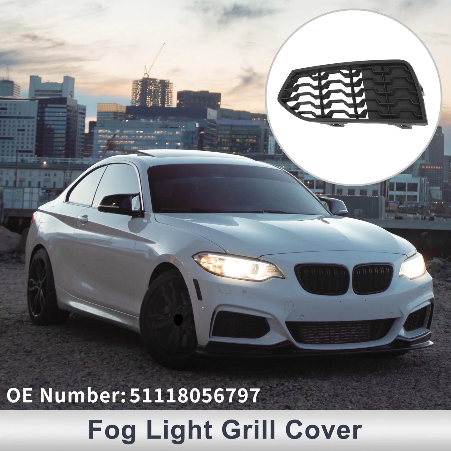 Left Front Fog Light Grill for BMW 2 Series F22 (2012-2017)