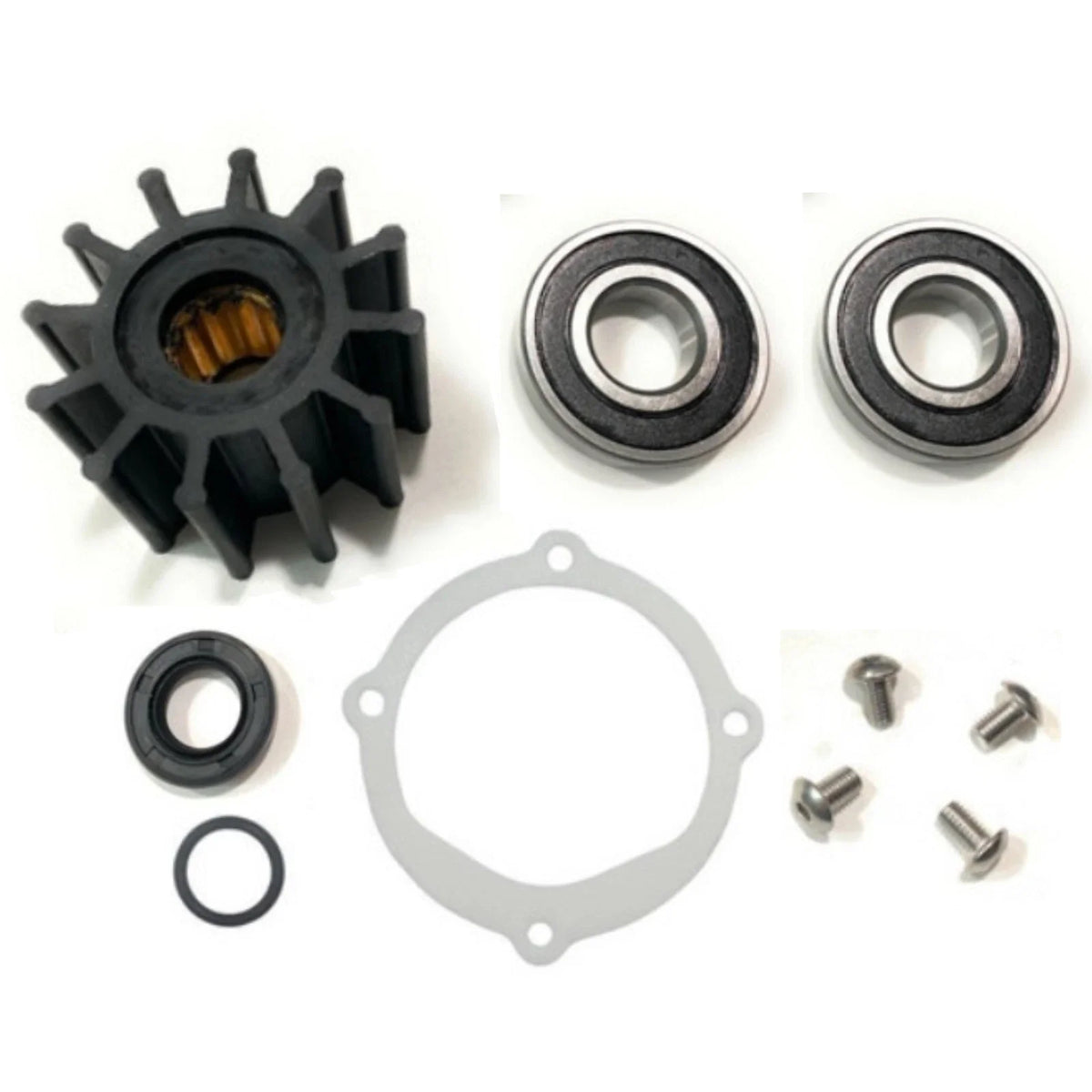Water Pump Repair & Impeller Kit for Johnson F6B-9 (2009-2019)