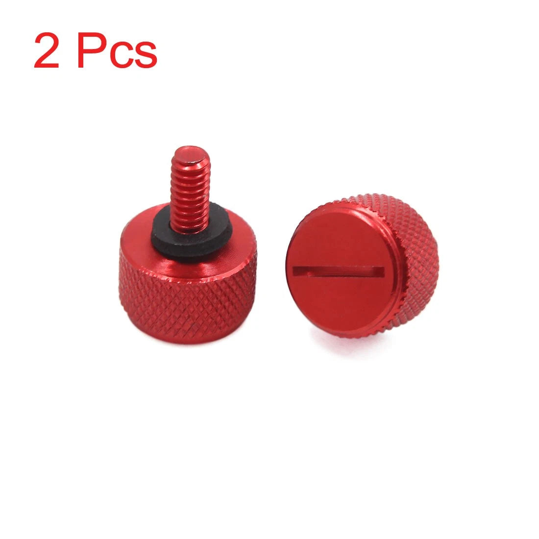 2 x Red 6mm Thread Diameter Motorcycle Seat Bolt Screw for Harley-Davidson