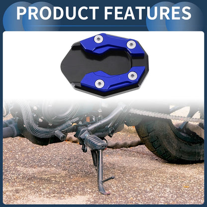 Side Stand Plate Pad / 1 Set / Aluminum Alloy Blue for Motorcycle