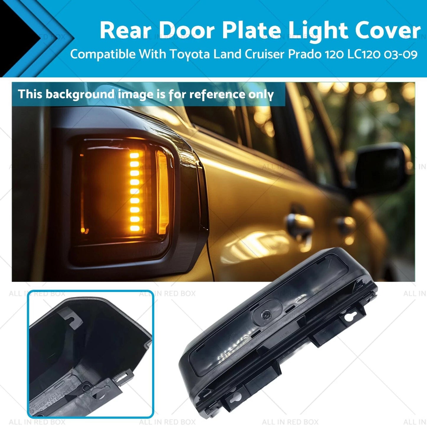 Rear Door Light Cover for Toyota Land Cruiser Prado (2003-2009)