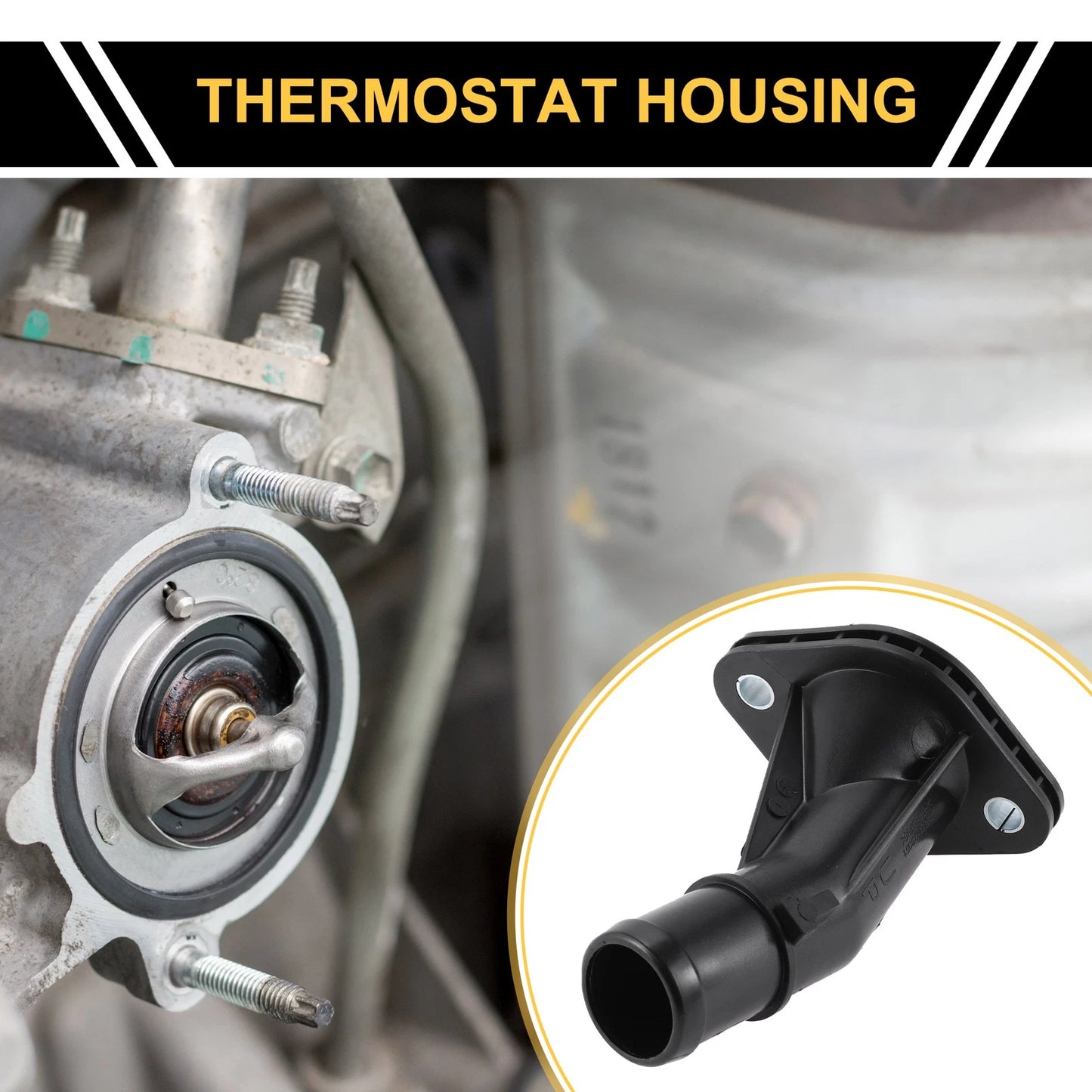 Engine Coolant Thermostat Housing for Hyundai Accent, Kia (2012-2017)
