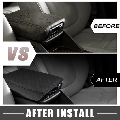 Center Console Armrest Seat Box Cover for Dodge Ram 1500 2500 3500 Black