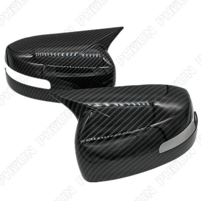 Side View Mirror Covers Carbon Fiber Look for Mitsubishi Lancer EVO (13-16)