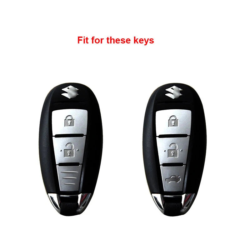 Red Key Silicone Shell FOB Cover Fit For SUZUKI SX4 Swift Vitara S-CROS