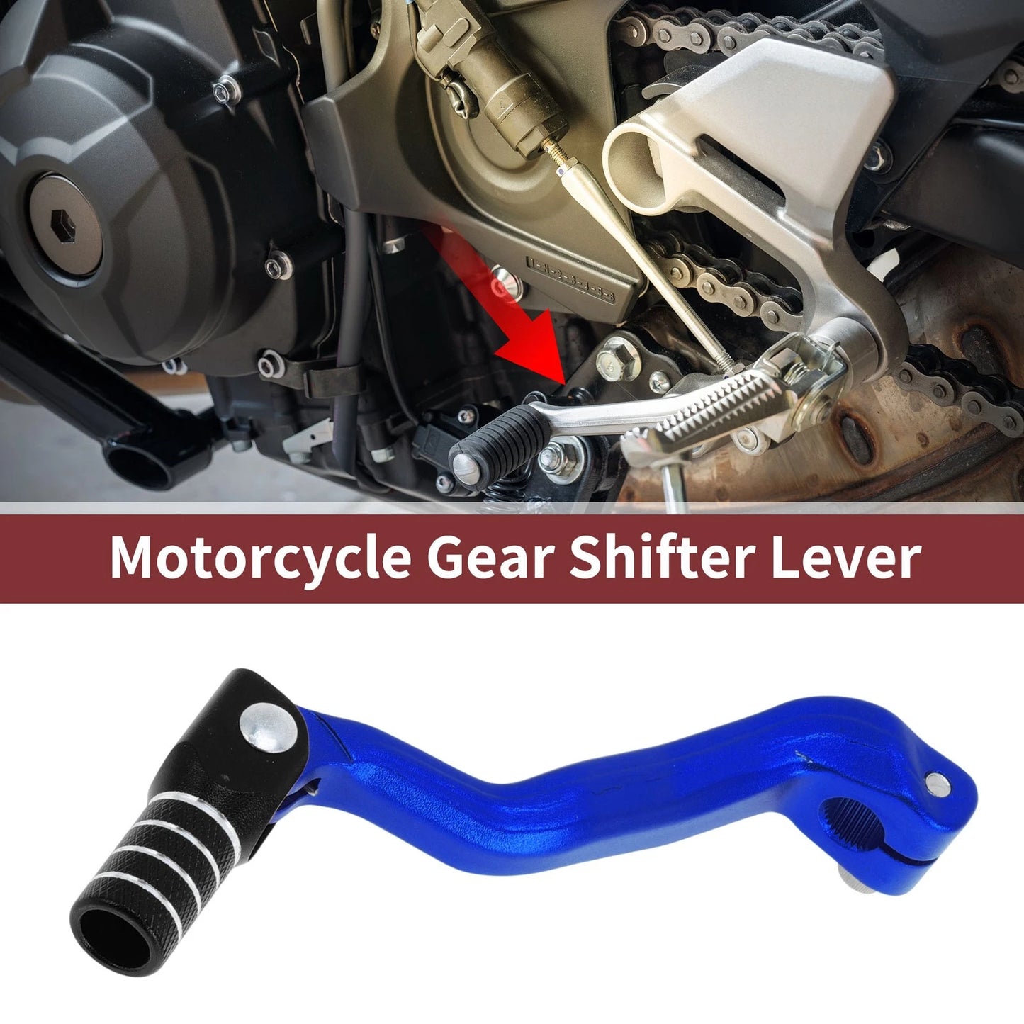 Folding Gear Shift Lever for Bosuer M4 Blue Black Silver Tone