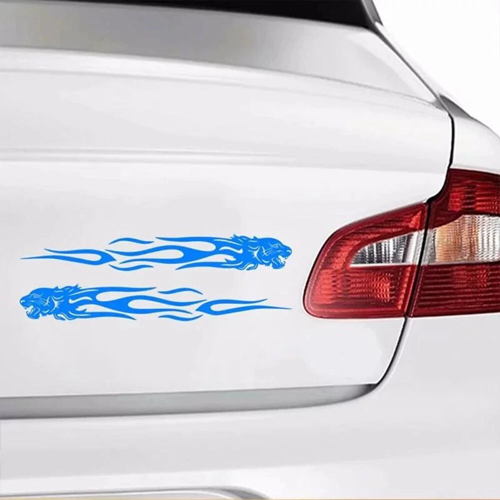 2 x Flame Totem Reflective Stickers for Cars & Motorcycles