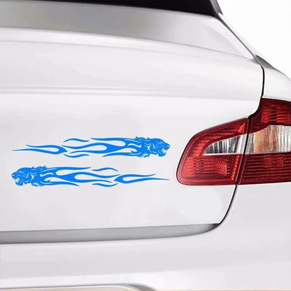 2 x Flame Totem Reflective Stickers for Cars & Motorcycles