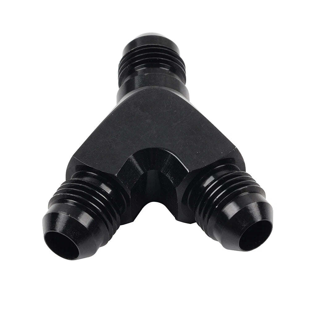 8AN AN8 Black Y Fuel Block Flare Union Fitting Adapter for Car