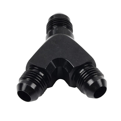 8AN AN8 Black Y Fuel Block Flare Union Fitting Adapter for Car