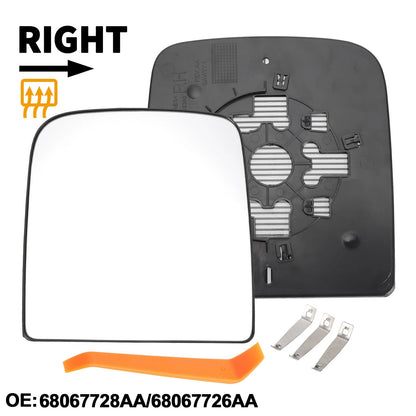 Heated Right Passenger Side Upper Tow Mirror Glass Replacement for Dodge