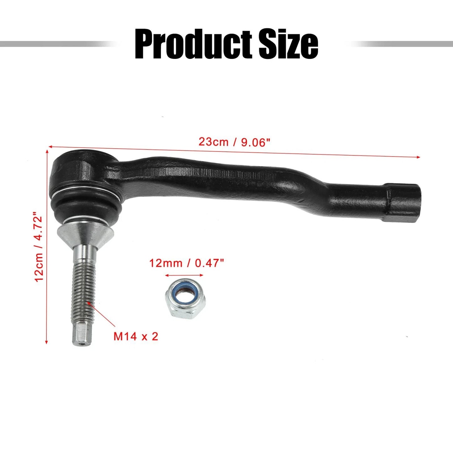 Front Outer Tie Rod Links for Ford Fusion, Lincoln MKZ (2013-2017)