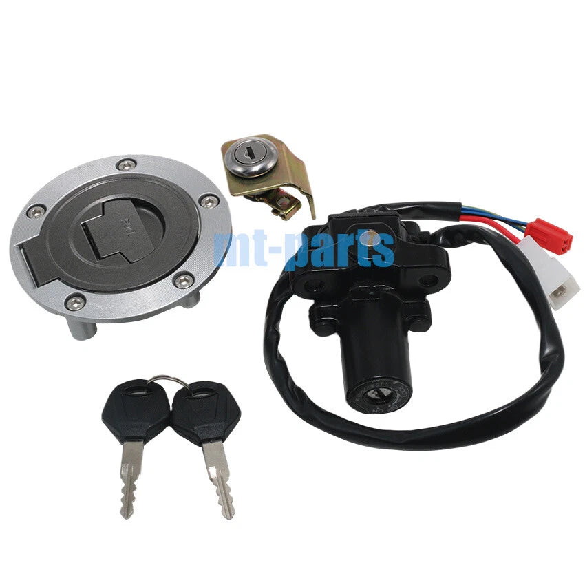 Ignition Key Switch, Fuel Tank Cap, Seat Lock Set for Yamaha YZF R6 (2006-2016)
