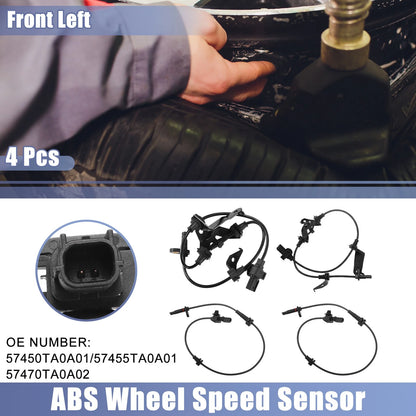 4pcs Front Rear Left Right ABS Sensor for Honda Accord (2008-2012)