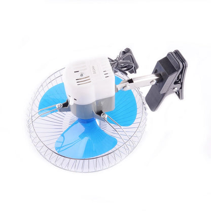 24V Oscillating Clip-On Fan for Universal Car - Portable Cooler