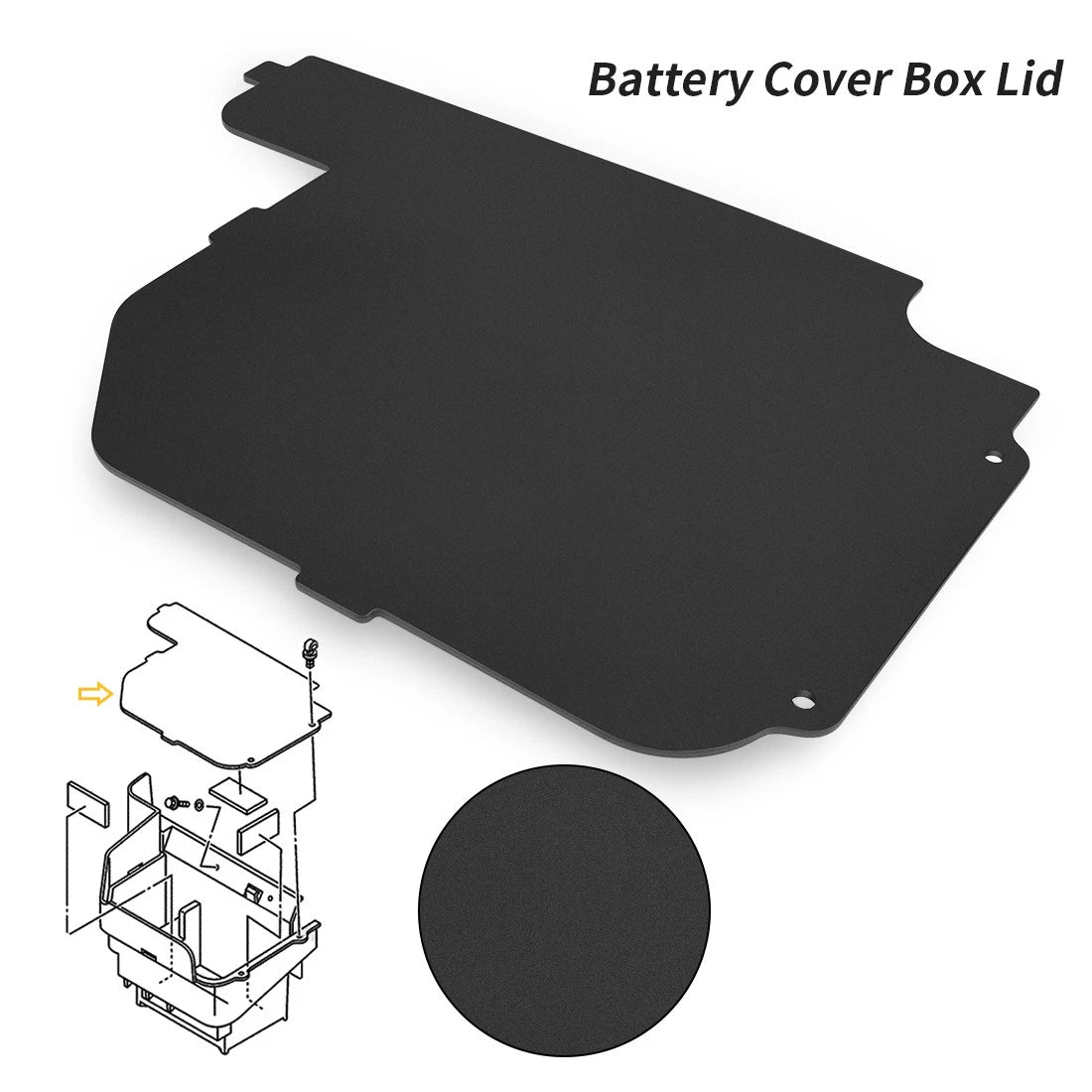 Battery Cover Box Lid for Yamaha Rhino 450 660 YXR450F YXR660F