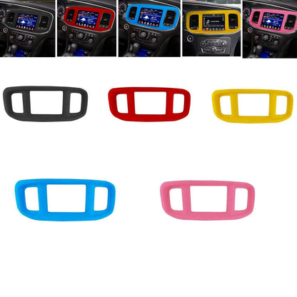 1x Blue Central Control Navigation Panel Cover for Dodge Charger (2015-2023)
