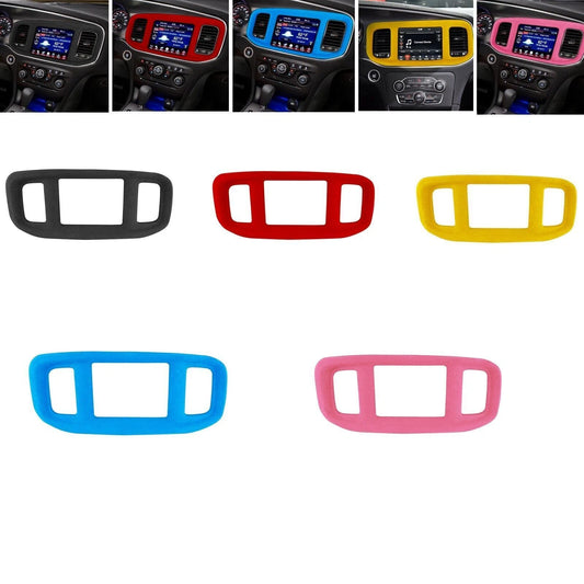 1x Blue Central Control Navigation Panel Cover for Dodge Charger (2015-2023)
