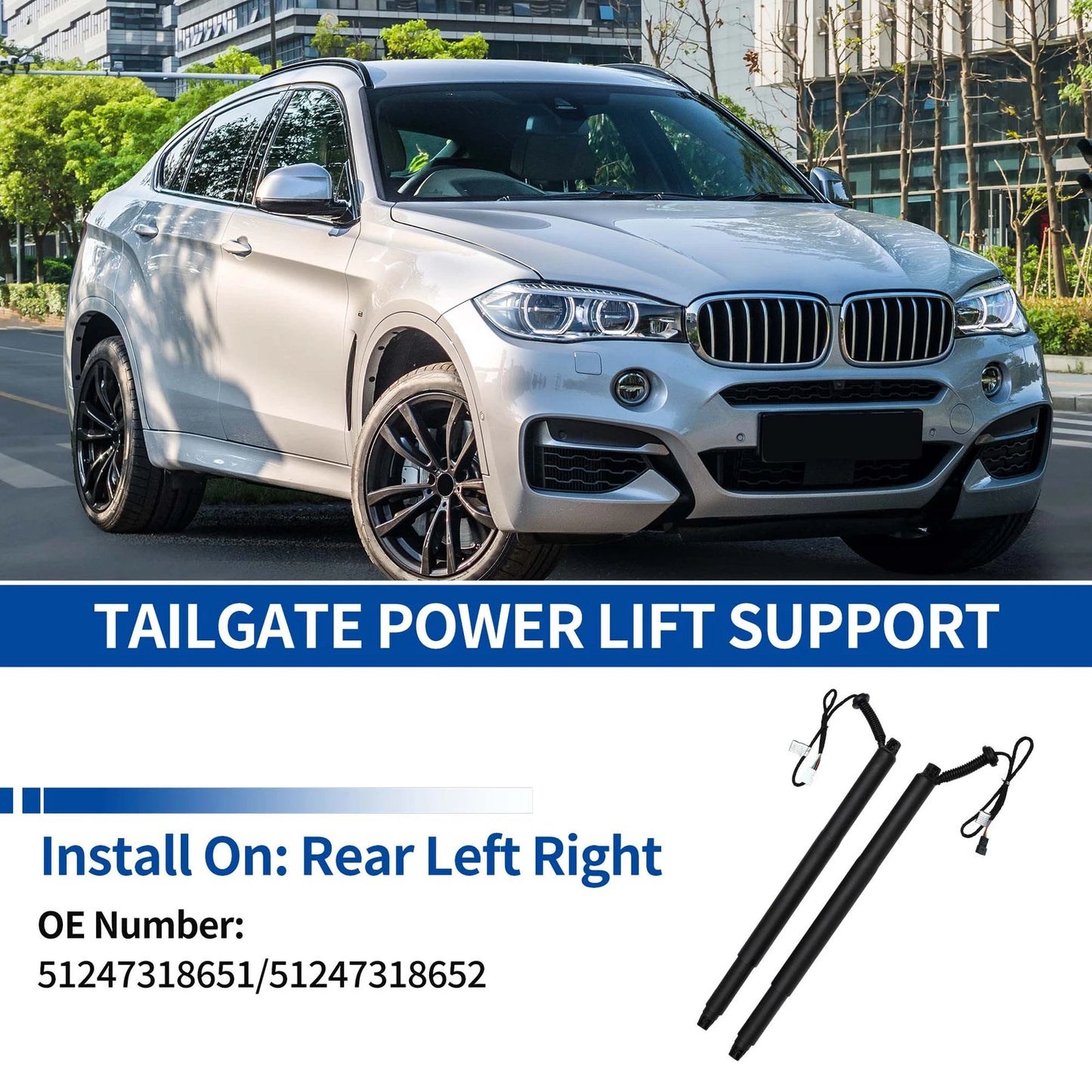 Rear LH RH Tailgate Power Lift Supports for BMW X6 F16 (2014-2019)