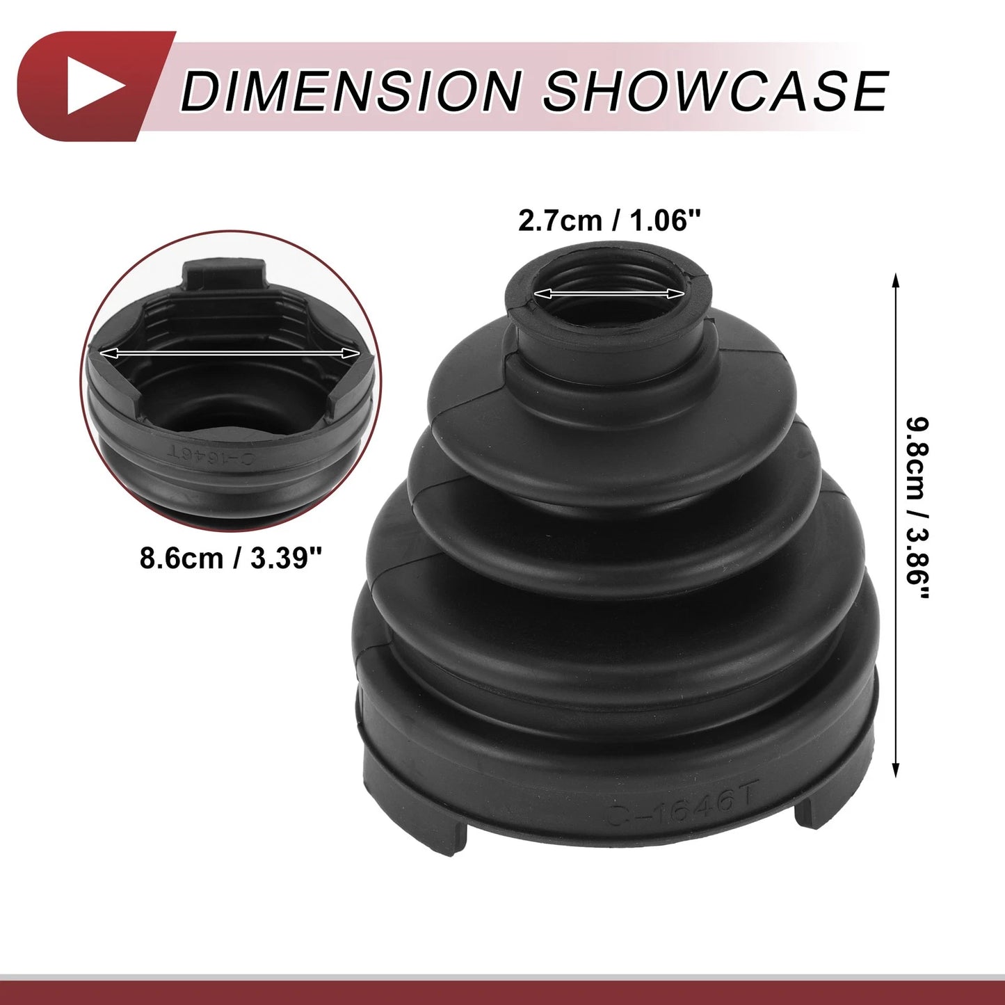 Inner CV Joint Boot Kit with Clamps for Toyota Venza (2009-2012)
