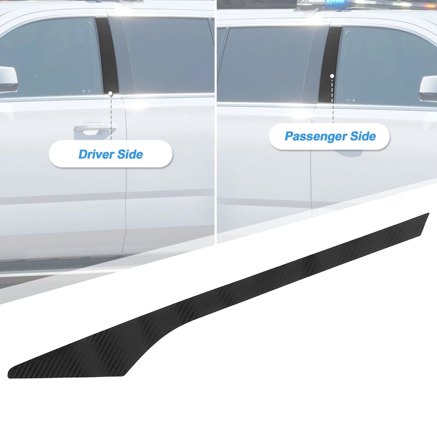 6 Pcs Windshield B Pillar Trim for Honda Civic (2016-2021) Carbon Fiber