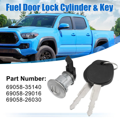 Fuel Door Lock Cylinder w/ Key for Toyota Tacoma Tundra (2005-2023)