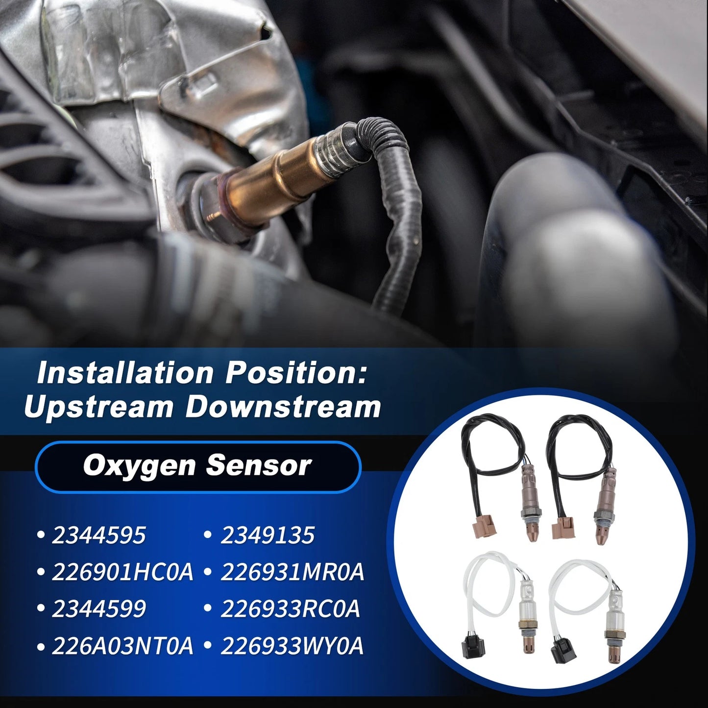 Oxygen Sensors 4 x for Nissan Pathfinder 3.5L V6 (2013-2014)