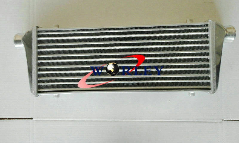 Universal Intercooler 550x230x50mm & 2.25" Aluminum Piping & Black Hose Kit