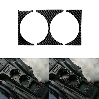 Carbon Fiber Interior Cup Holder Cover Trim fit For BMW 3 Series E46 1998-2005