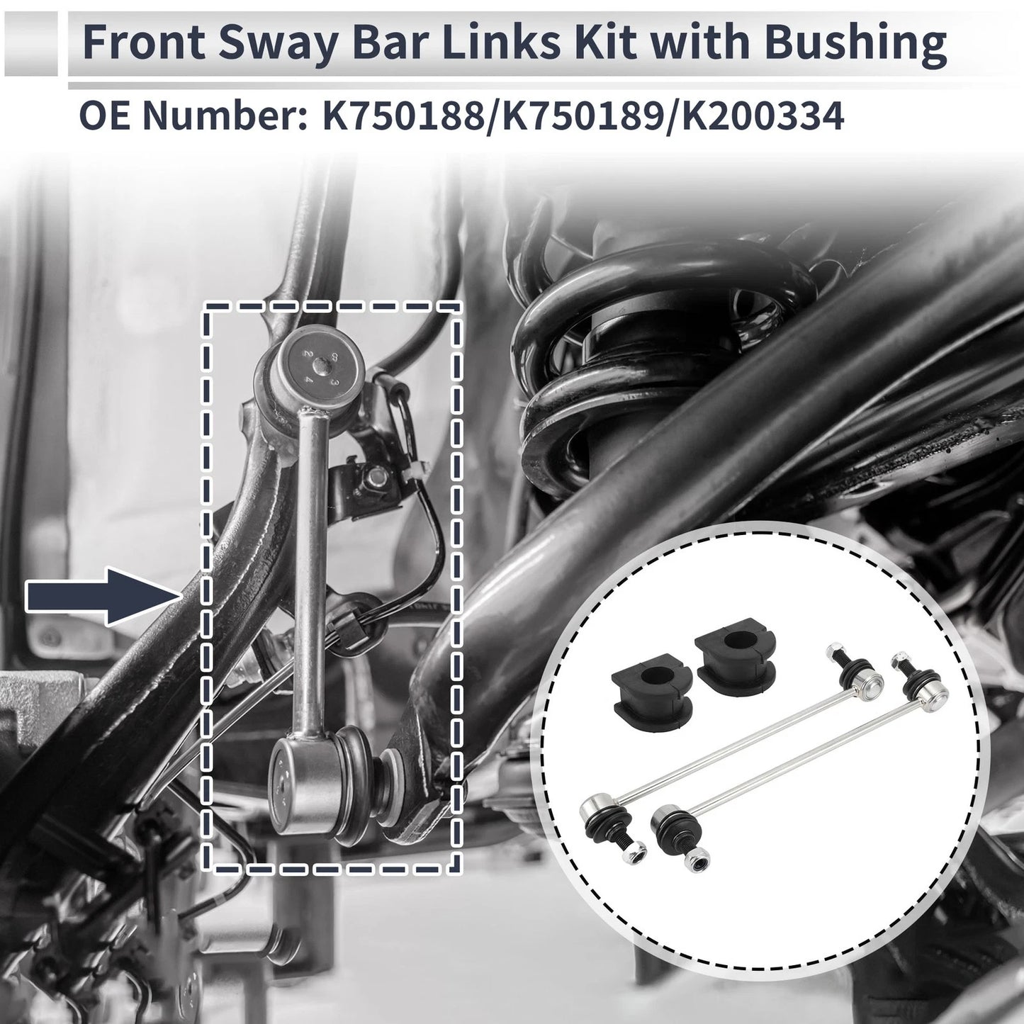 Front Stabilizer Bar Links Bushings for GMC Terrain (2010-2012)