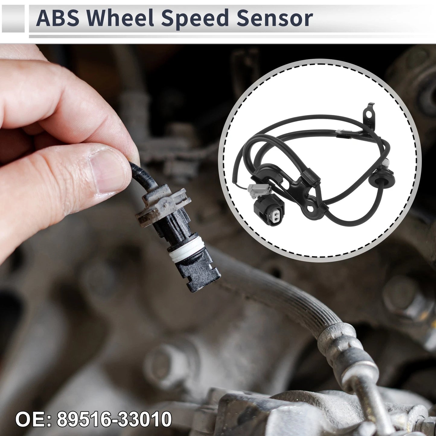 ABS Wheel Speed Sensor 1 Pc Rear Right for Toyota Camry (2002–2006)