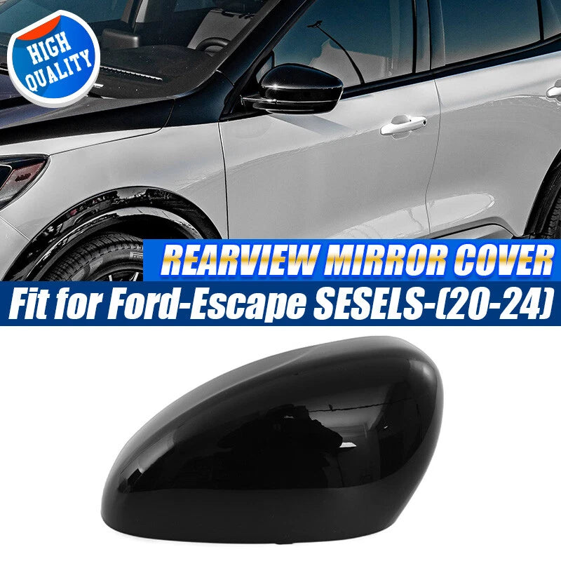 Left Side Mirror Cover Cap Black for Ford Escape SEL/SE/S (2020-2024)