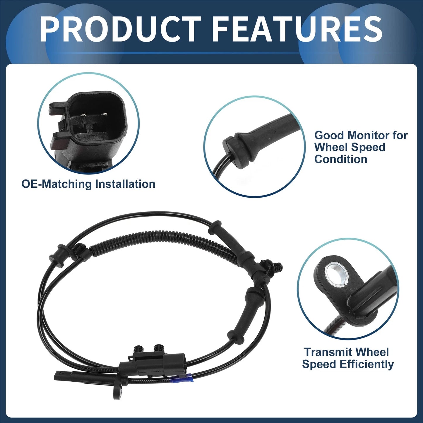 ABS Wheel Speed Sensor Front for Dodge Durango (2016 - 2020)