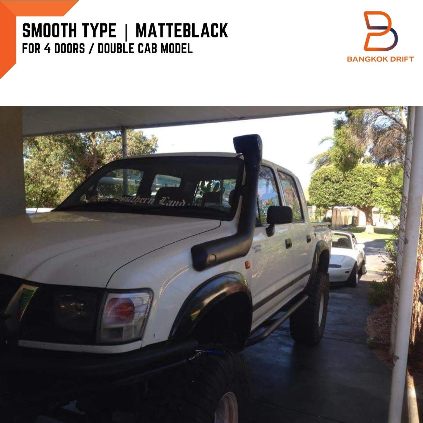 3" Matte Black Fender Flares for Toyota Hilux MK4 MK5 (1997-2004)